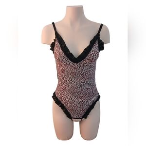 🏷 Leopard Print Ruffle Sexy Body Small